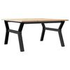 vidaXL Salontafel Y-frame 80x80x45 cm massief grenenhout en staal