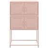 vidaXL Dressoir 68,5x38,5x107 cm staal roze