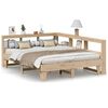 vidaXL Bed met boekenkast zonder matras massief grenenhout 150x200 cm