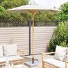 vidaXL Tuinparasol Cr&egrave;me Wit &Oslash; 270 x 260 cm Bamboe