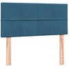 vidaXL Boxspring met matras fluweel donkerblauw 80x210 cm