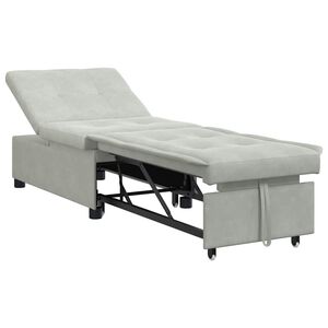 vidaXL Slaapbank Lichtgrijs 194 x 67 x 82 cm Fluweel