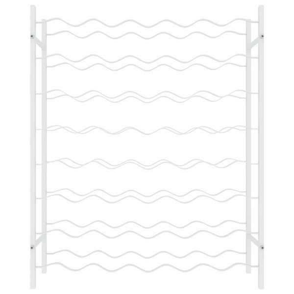 vidaXL Wijnrek voor 48 flessen metaal wit