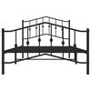 vidaXL Bedframe met hoofd- en voeteneinde&nbsp;metaal zwart 107x203 cm