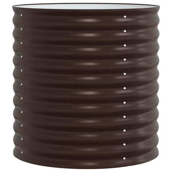 vidaXL Verhoogd bed Bruin 80 x 80 x 81 cm Staal