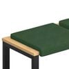vidaXL Bankkussen 2 pcs corduroy Donkergroen Diepte 35 cm