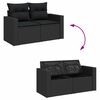 vidaXL Tuin Sofa Set 13 pcs Zwart Poly rattan en gepoedercoat staal