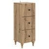 vidaXL Ladenkast 33 x 34,5 x 90 cm Bewerkt hout Artisanaal eiken
