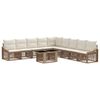 vidaXL Tuinbankenset 10 st Beige en Cr&egrave;me Wit poly rattan