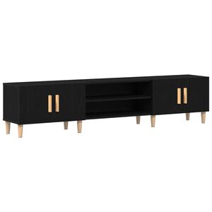 vidaXL TV-kast 180 x 31,5 x 40 cm Zwart Eiken Bewerkt hout