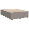 vidaXL Boxspring met matras stof taupe 140x190 cm