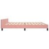 vidaXL Bedframe met hoofdeinde fluweel roze 200x200 cm