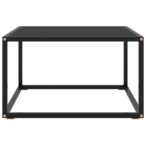 vidaXL Salontafel met zwart glas 60x60x35 cm zwart