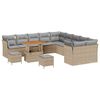 vidaXL Tuinbankenset 13 st Beige poly rattan