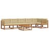 vidaXL Buiten bankenset met kussen 7 pcs Natuurlijk en Beige