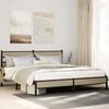 vidaXL Bedframe zonder matras metaal sonoma eikenkleurig 193x203 cm