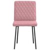 vidaXL Eetkamerstoelen 2 st fluweel roze