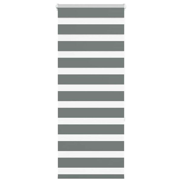 vidaXL Zebra rolgordijn 65x150 cm stofbreedte 60,9 cm donkergrijs