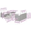 vidaXL Tuin Sofa Set met kussen 8 pcs Grijs poly rattan