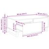 vidaXL Salontafel met lade Oud Hout 90 x 50 x 36,5 cm Bewerkt hout