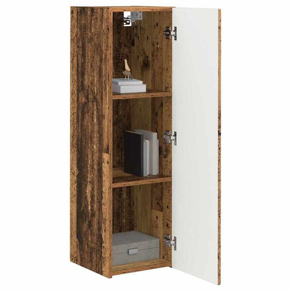 vidaXL TV Wandkast Oud Hout 30 x 31 x 100 cm Bewerkt hout