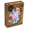 UNIDRAGON Puzzel Inspiring Unicorn 195 stukjes medium 26x32 cm hout