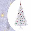 vidaXL Kunstkerstboom Wit 150 cm PVC en staal