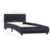 vidaXL Bedframe met LED kunstleer zwart 100x200 cm