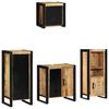 vidaXL Badkamermeubelset 4 st Bruin en zwart 40 x 35 x 90 cm