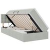 vidaXL LED Opslagbed met Matras Lichtgrijs 100 x 200 cm Fluweel