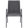vidaXL Tuinstoelen 4 st stapelbaar staal en textileen antracietkleurig