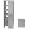 vidaXL Schoenenkast met plank 2 pcs Beton Grijs Bewerkt hout