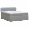 vidaXL Boxspringbed met matras Lichtgrijs 160 x 200 cm Stof