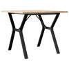 vidaXL Eettafel Y-frame 90x90x75,5 cm massief grenenhout en staal