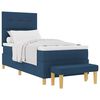 vidaXL Boxspring bed met matras met hoofdeinde Blauw 100 x 200 cm Stof