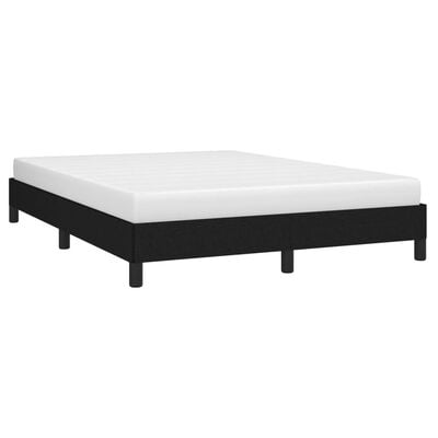 vidaXL Bedframe zonder matras stof zwart 140x200 cm