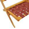 vidaXL Tuinstoelen 2 st inklapbaar met tafel massief hout rood
