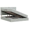 vidaXL Opslag bed met matras Lichtgrijs 140 x 190 cm Fluweel