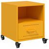 vidaXL Nachtkastje 36x39x43,5 cm staal mosterdgeel