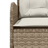vidaXL Tuinbank met kussens L-vormig poly rattan beige