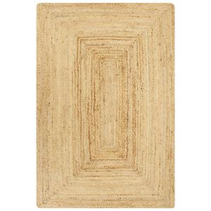 vidaXL Vloerkleed handgemaakt 120x180 cm jute naturel