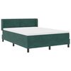 vidaXL Boxspringbed met matras Donkergroen 190 x 140 cm Fluweel