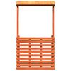 vidaXL Tuinbartafel met dak bruin 112,5x57x195,5 cm massief hout