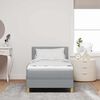 vidaXL Boxspringbed met matras Lichtgrijs 90 x 200 cm Stof