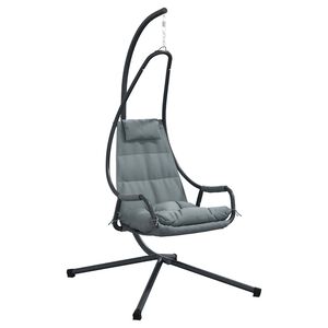 vidaXL Hangende ei-stoel Staal 94 x 107 x 196,5 cm Antraciet
