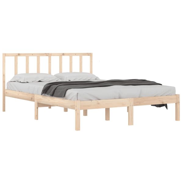 vidaXL Bedframe massief grenenhout 150x200 cm