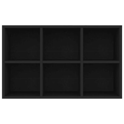 vidaXL Boekenkast/dressoir 66x30x98 cm bewerkt hout zwart