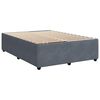 vidaXL Bedframe zonder matras 160x200 cm fluweel donkergrijs