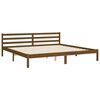 vidaXL Bedframe met hoofdbord massief hout honingbruin 200x200 cm