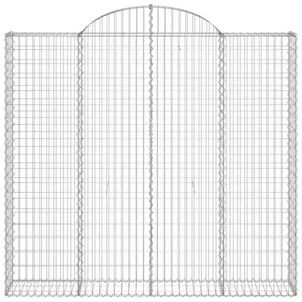 vidaXL Schanskorven 10 st gewelfd 200x50x180/200 cm ijzer